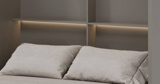 Miniatura 3 del producto BASIC - Cama Abatible Basic Vertical con Sofá y con Estantes