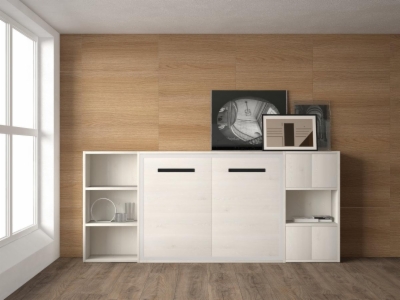 Miniatura 3 del producto SINCRO - Cama Abatible Sincro Horizontal con Estantes Interiores